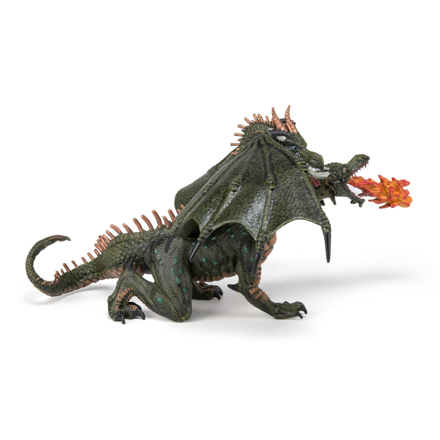 Figurine Dragon deux têtes Papo en PVC, Collection Fantastique, jouet éducatif idéal pour enfants et collectionneurs