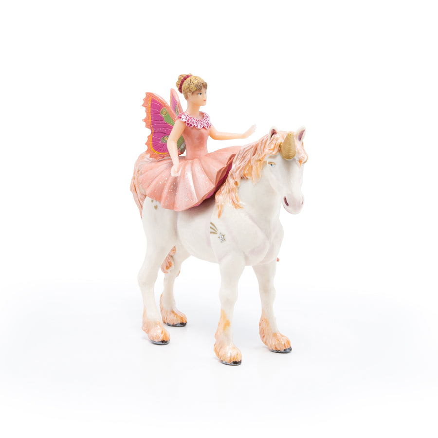 Figurine Ballerine sur sa licorne Papo en PVC, Collection Monde enchanté, jouet éducatif idéal pour enfants