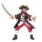 Barberousse rouge Papo en PVC, Collection Pirates et corsaires, jouet éducatif idéal pour enfants