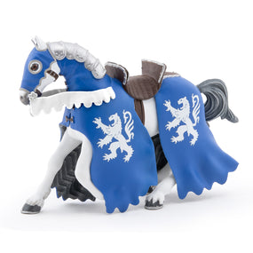 Cheval du chevalier lion à la lance Papo en PVC, Collection Médiéval, jouet éducatif idéal pour enfants et collectionneurs