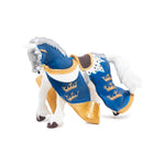 Cheval du roi Arthur bleu Papo en PVC, Collection Médiéval, jouet éducatif idéal pour enfants et collectionneurs