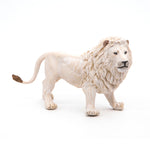 Figurine Lion blanc Papo en PVC, thème félins, Collection Animaux sauvages, jouet éducatif idéal pour enfants et collectionneurs