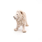 Figurine Lion blanc Papo en PVC, thème félins, Collection Animaux sauvages, jouet éducatif idéal pour enfants et collectionneurs