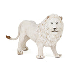 Figurine Lion blanc Papo en PVC, thème félins, Collection Animaux sauvages, jouet éducatif idéal pour enfants et collectionneurs