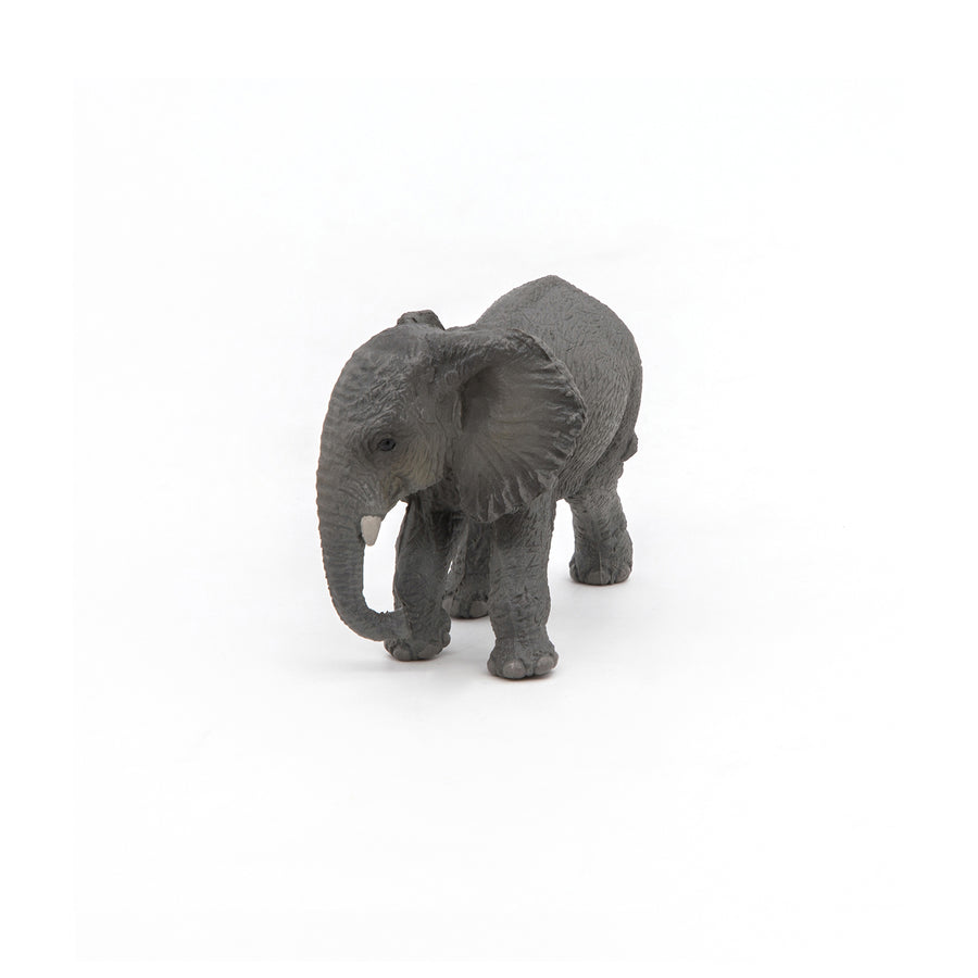 Figurine Jeune éléphant d'Afrique Papo en PVC, thème savane, Collection Animaux sauvages, jouet éducatif idéal pour enfants et collectionneurs