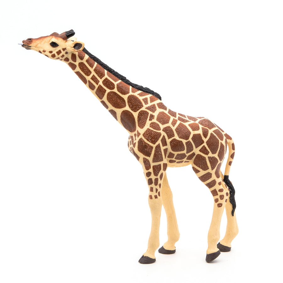Figurine Girafe tête levée Papo en PVC, thème savane, Collection Animaux sauvages, jouet éducatif idéal pour enfants et collectionneurs