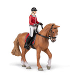 Figurine Cheval de promenade et sa cavalière Papo en PVC, Collection chevaux, jouet éducatif idéal pour enfants et collectionneurs