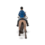 Figurine Cheval de promenade et son cavalier Papo en PVC, Collection chevaux, jouet éducatif idéal pour enfants et collectionneurs