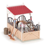 Box et ses accessoires Papo en PVC, Collection chevaux, jouet éducatif idéal pour enfants et collectionneurs