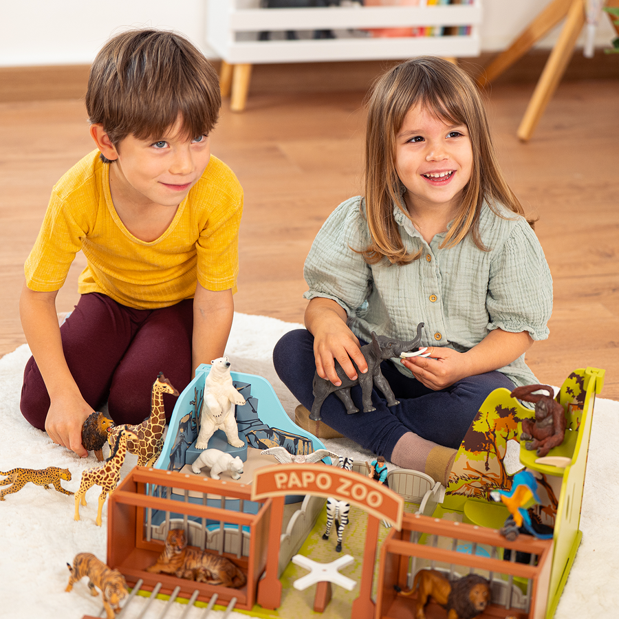 Le zoo + 3 figurines offertes